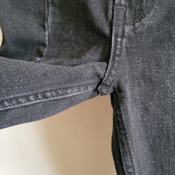 Abercrombie & Fitch the Skinny High Rise Jean Dark Gray Raw Split Hem 00 XS - Picture 9 of 11